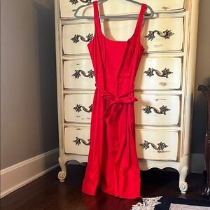 Banana Republic Vibrant Red Midi Dress